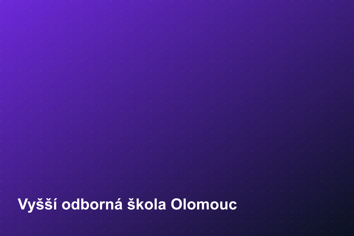 Vyšší odborná škola Olomouc